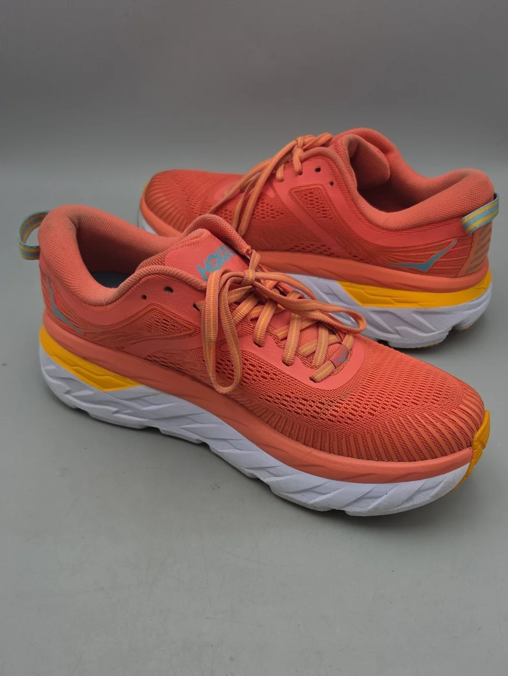 Hoka Bondi 7 Camellia/Coastal Shade Women's Size 9 Running Shoes Hoka One One